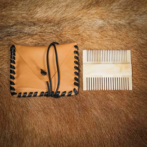 Peigne à cheveux en os naturel de qualité supérieure, artisanal, style viking moderne, FAIZA CRAFT, 12 cm, confortable, sain, tendance, Inde, pour la tête - Product Image 6