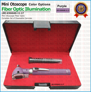 Otoscopio de fibra óptica púrpura premium, el mejor material, otoscopio médico de fibra óptica púrpura para examen clínico - Product Image 4