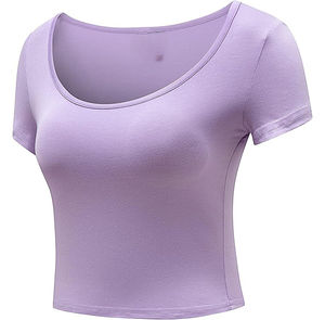 Camiseta de Mujer de Alta Calidad 100% Algodón, Cuello Redondo, Bordado con Logotipo Personalizado, Corte Corto, Ropa de Verano, 100% Algodón Suave - Product Image 2