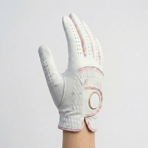 Gant de golf en cuir Cabretta de qualité supérieure, unisexe, main gauche, adhérence douce, motif marbré, fermeture auto-agrippante, respirant, anti-UV, ski, OEM, ODM - Product Image 3