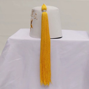 Fez Formal Personalizado con Bordado OES, Borla Dorada, Parte Superior Plana, Ajustable, Único y Tradicional, ORDEN DE LA ESTRELLA DEL OESTE, FEZ OES - Product Image 2