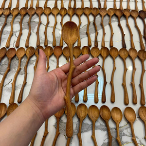 Wooden Spoon Coffee Mixing Wooden Spoon Carving Eco Friendly for Kitchen Dining <b>Table</b> Parties by 99 Gold Data - Product Image 1
