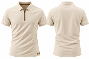 Polo de seda helada personalizado para hombre, manga corta, media cremallera, secado rápido, ropa casual de golf - Product Image 2