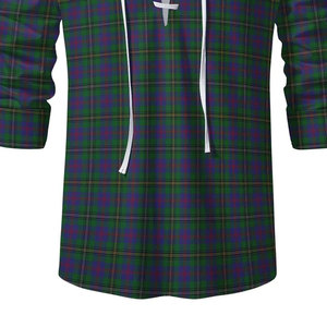 Chemises traditionnelles écossaises Jacobite Ghillie Kilt à manches longues et lacets, motif tartan, pour hommes, de haute qualité, couleur noire - Product Image 4