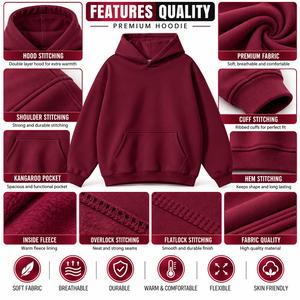 Sweat-shirts personnalisés unisexes en polaire, sweat-shirt chaud et moelleux de haute qualité pour l'hiver, sweat-shirt épais pour homme avec poche - Product Image 6