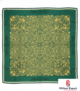 Pañuelo Cuadrado de Lujo Premium con Estampado Personalizado, Tacto de Seda, Formal, Transpirable, Elegante, Hiyab, Chal, Marca Privada, OEM, ODM, Textil - Product Image 5