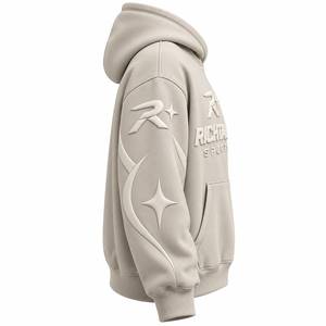 Nouveauté : Sweat à capuche imprimé pour homme, qualité supérieure, style sportif oversize, avec logo frontal et poche, 100 % coton - Product Image 3