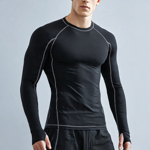 Short Sleeve <b>Base</b>-<b>layer</b> Compression Shirts Workout Fitness Wear Athletic Rash Guard Tops Unisex 100% Polyester Spandex - Product Image 3