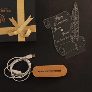 Premium Quality Transparent Personalized 3D Illusion LED Lamp for Loved Ones Custom Acrylic Night <b>Light</b> Available For Sale - Product Image 2
