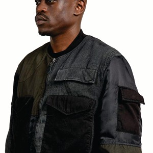 Latest Design Men's Flight Bomber <b>Jacket</b> with Stand Collar <b>Denim</b> Quick Dry & Breathable Winter Fashionable Clothes - Product Image 4