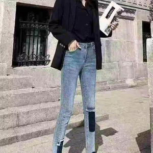 Plus Size Women's High Waist <b>Jeans</b> Slim Fit <b>Stretch</b> Pencil Pants <b>with</b> Comfortable Fit <b>Ladies</b> Denim Pant - Product Image 1