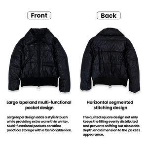 Veste d'hiver à capuche imperméable courte finition brillante doudoune femme - Product Image 2