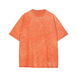 T-shirts pour hommes surdimensionnés, nouveau design, lavage à l'acide, 100% coton, confortables, séchage rapide, motif de lettres personnalisable - Product Image 1