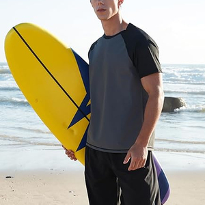 <b>Men</b> Athletic <b>Compression</b> T <b>Shirt</b> Rash Guard Short Sleeve UV Protection Swim <b>Shirt</b> Quick Dry Bulk Supplier - Product Image 4