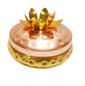 Tarro metálico compacto con tapa para té, café y especias. Tarro metálico pequeño de lujo para decoración del hogar y almacenamiento. - Product Image 2