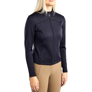 Chaqueta de equitación para mujer, corte ajustado, con cremallera, abrigo para jinete, transpirable, elástica, ropa deportiva para exteriores - Product Image 6