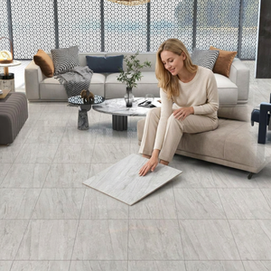 Dinova Brown 600x600mm Glossy Polished Porcelain Tiles Brown Marble Effect Digital Interior Flooring - Product Image 2