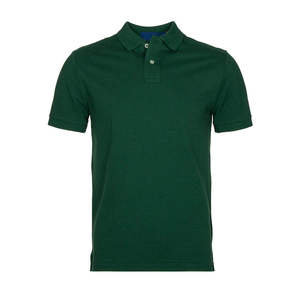 Chemise décontractée pour homme en 100 % polyester, respirante, couleur unie, avec logo brodé personnalisé, en tissu tricoté pour le golf – Vente en gros - Product Image 1