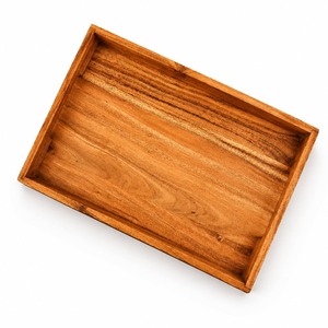 Plateau de service rectangulaire en bois de luxe HASAN CRAFT HC-0001, design minimaliste solide, fait main, poli, compatible lave-vaisselle, idéal pour les fêtes et les cadeaux - Product Image 4