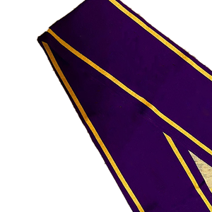 Ensemble bonnet et écharpe longue tricotée violet et or Omega Psi Phi, tenue d'hiver grecque assortie pour fraternité, idéal pour l'école et l'université, 100 % acrylique - Product Image 2