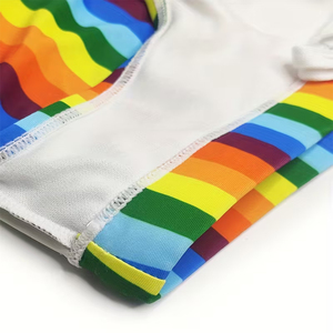 OEM Service <b>Men's</b> Casual Board Swim Shorts Elastic Waist Multicolor Quick Dry Eco-Friendly 100% Polyester Adult's Swimming <b>Trunk</b> - Product Image 4