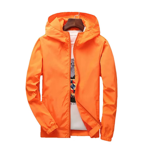 Chaqueta con Capucha Cortavientos para Hombre, Manga Larga, Ropa de Abrigo de Primavera, Azul Oscuro, Chaqueta de Poliéster para Adultos - Product Image 3
