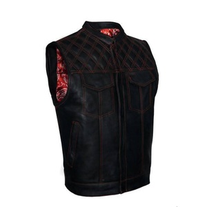 Veste sans manches en cuir de haute qualité, très élégante et stylée - Product Image 3