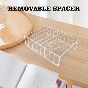 ถาด/กล่องใส่เงินอะคริลิคใส 8 ช่อง พร้อมช่องเก็บธนบัตรที่เข้าถึงง่าย สำหรับการจัดการเงินที่บ้านและที่ทำงาน - Product Image 2