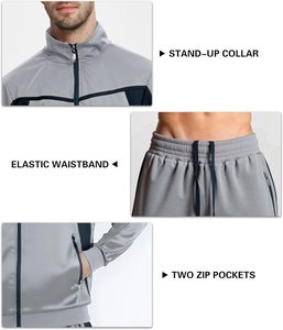 Ensemble de survêtement pour homme, broderie personnalisée, sweat à capuche, pantalon de jogging, molleton, tenue de sport, fitness, course à pied - Product Image 3
