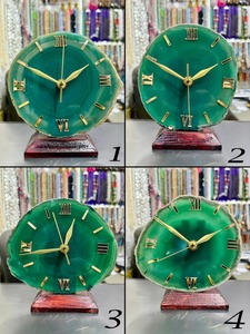 Blue Eye Catching Resin <b>Table</b> <b>Clock</b> Stylish Handmade Decor for Kids Room Gifting Home Decor Accent And Bedroom Desk Timepiece - Product Image 4