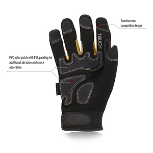 Oilfield Mining Safety Work <b>Gloves</b> Impact & Oil Resistant Heavy Duty Anti-Slip <b>Grip</b> Durable General Purpose 11 oz Polyester - Product Image 2
