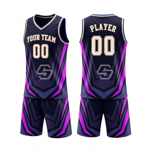 Maillot de basket sans manches personnalisé à sublimation, col en V, unisexe adulte, respirant, en maille, anti-humidité, polyester, uniformes d'équipe - Product Image 5