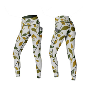 Leggings de yoga à taille élastique, imprimés par sublimation, taille haute pour femme, 230 g/m², en soie de lait double brossée, respirants et antibactériens - Product Image 3