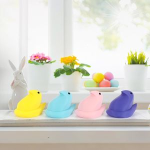 Figuras Decorativas de Pollitos de Pascua Coloridos, Juego de 4, para Decoración de Primavera <span class=keywords><strong>en</strong></span> Bandejas Escalonadas y Hogar - Product Image 2