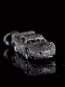 Pendentif en Argent Sterling 925 avec Diamant Moissanite, Breloque Voiture Sportive, Collier Hip Hop, Breloques de Mode Iced Out pour Hommes - Product Image 3