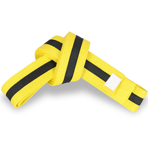 Cinturón de Karate Negro para Adultos, Unisex, Poliéster/Algodón, Secado Rápido, Transpirable, Teñido Liso, Sin GI, Ropa de Artes Marciales - Product Image 2