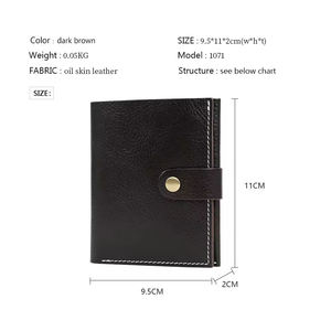 Cartera de Cuero Personalizable Unisex Ligera y Elegante con Cierre de Botón Antirrobo, Larga, Moderna y Versátil, Accesorio de Viaje - Product Image 5