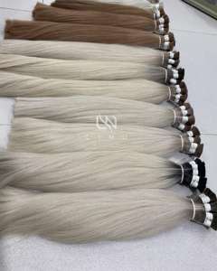 Produits en vrac en gros Extensions de cheveux en vrac de cheveux humains 100% soyeux droits non transformés vierges Vietnam cheveux en vrac - Product Image 3