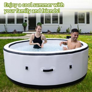 Grande Vasca Idromassaggio Portatile da Esterno per 4-6 Persone con 150 Getti d'Aria e Copertura Termica per Patio e Giardino - Product Image 4