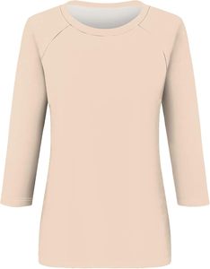 Relaxed Everyday Y2K Style Hot Selling Regular Fit Three Quarter Ladies' Casual Long Sleeved Eco-Friendly T-Shirt <b>Top</b> Winter - Product Image 1