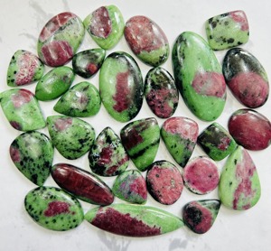 Pierre précieuse naturelle Zoisite rubis, cabochon, perles et anneau, de haute qualité, pour la fabrication de bijoux pendentifs, pierre précieuse naturelle rubis - Product Image 3