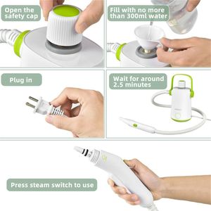 Pulitore a Vapore Multifunzione 1000W con Vapore ad Alta Temperatura 203°F, Pressione 5 Bar, Serbatoio da 300ml, Pulizia Continua 12 Minuti, Spina USA - Product Image 5
