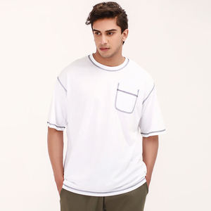 Camisetas de Lona Extra Grandes para Hombre, Talla Grande, Formales, Transpirables, Ecológicas, de Algodón/Poliéster, con Logotipo Frontal y Diseño Liso - Product Image 6