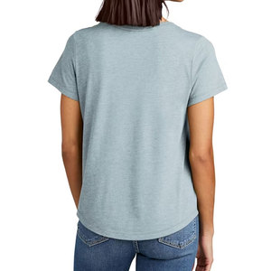 T-shirt personnalisé pour femme, coupe ample, col rond, imprimé graphique, broderie, coton, fibre de bambou, séchage rapide - Product Image 2