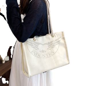 Promotional Cheap Nylon Fashion Custom Printed Logo Rope Handle <b>Tote</b> <b>Bag</b> <b>with</b> <b>Shoulder</b> <b>Strap</b>-Four Seasons Use Custom Brand Size - Product Image 4