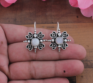 Wholesale 925 <b>Sterling</b> <b>Silver</b> Gold Plated Blue Lace Agate Water Drop Dangle Earrings Vintage Style Custom Handcrafted Unisex - Product Image 3
