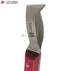 Couteau à sabots LIPUMA EDGELINE OTTAVIA Loop Hoof 21,5 cm, lame en acier inoxydable J-2, manche en bois, professionnel, pour sabots de cheval de qualité supérieure - Product Image 4