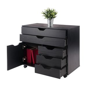 Halifax sistema armadio nero Organizer con 3 piccoli e 2 ampi cassetti ampio armadio di stoccaggio - Product Image 3
