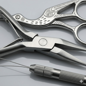 Premium Quality Hair Extension <b>Beading</b> Tool <b>Kit</b> with Pliers and Scissors Made With Stainless Steel For Commercial Use - Product Image 3