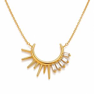 Collar Celestial Sunburst con Colgante de Zirconia para Marcas de Joyería de Boutique - Product Image 6